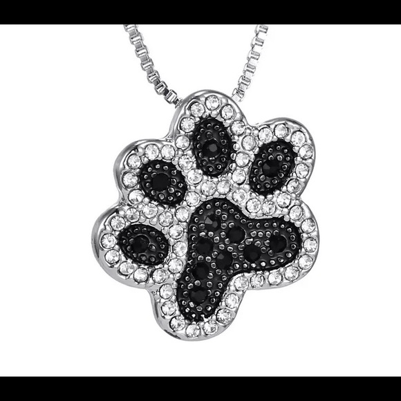 Jewelry - Crystal dog paw necklace